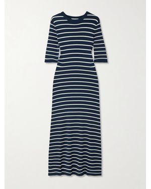 Altuzarra Kitty Striped Jersey Midi Dress - Blue