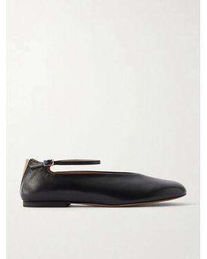 Jil Sander Elyss Leather Ballet Flats - White