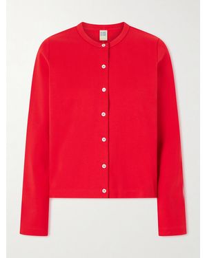 Flore Flore Poppy Organic Cotton-Jersey Cardigan - Red
