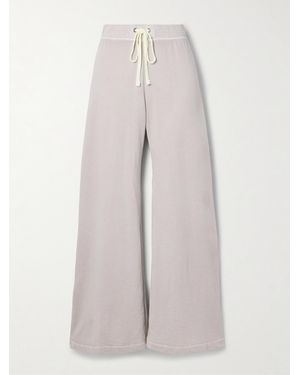 James Perse Cotton-Terry Wide-Leg Track Trousers - White