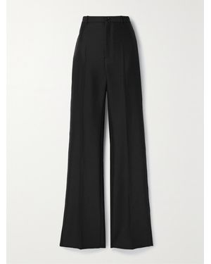 Balenciaga Lyocell-Poplin Wide-Leg Pants in Black | Lyst UK