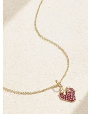 Sydney Evan Strawberry 14-Karat Ruby Necklace - Natural