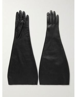 Saint Laurent Handschuhe Aus Leder - Schwarz