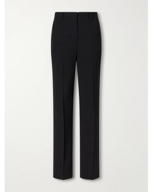 Theory Crepe Straight-Leg Pants - Black