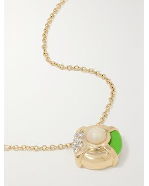MASON & BOOKS A Touch Of Sugar 14-Karat Multi-Stone Necklace - Natural