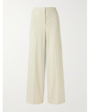 Max Mara Orche Hose Mit Weitem Bein Aus Einer Baumwollmischung - Weiß