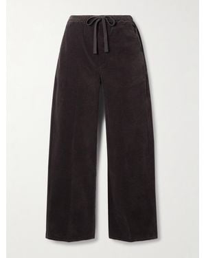 Citizens of Humanity Aurora Cotton-Blend Corduroy Wide-Leg Pants - Black
