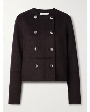 Proenza Schouler Courtney Doppelreihige Jacke Aus Filz Aus Einer Wollmischung - Schwarz