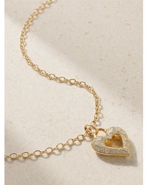 Mizuki Heart 18-Karat Diamond Necklace - Natural