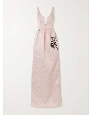 Erdem Embellished Crinkled-Taffeta Gown - Pink