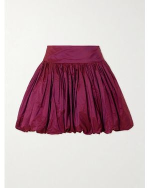 Molly Goddard Wilder Gathered Taffeta Mini Skirt