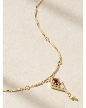 Jacquie Aiche 14-Karat, Diamond And Tourmaline Necklace - Natural