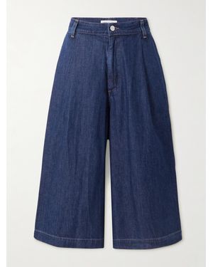 Twp Stefens Pleated Denim Culottes - Blue