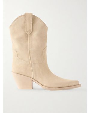 Paris Texas Dakota 60 Suede Ankle Boots - Natural