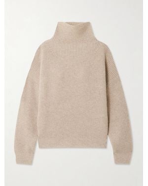 Isabel Marant Brooke Rollkragenpullover Aus Einer Gerippten Merinowoll-Kaschmirmischung - Natur