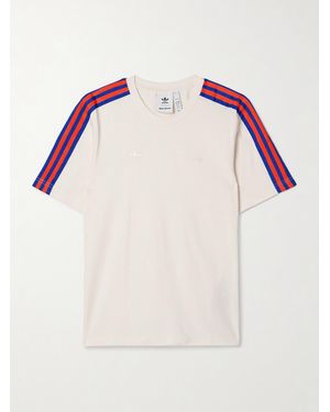 adidas Originals Wales Bonner T-Shirt Aus Biobaumwoll-Jersey Mit Besätzen Aus Webband - Pink