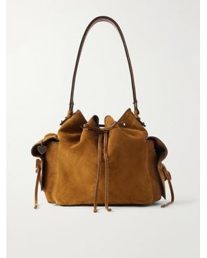 Acne Studios Suede Leather Shoulder Bag - Brown