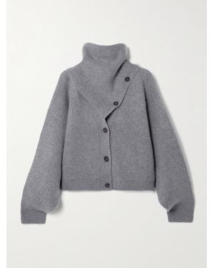 LeKasha Derios Wandelbarer Cardigan Aus Kaschmir Mit Rollkragen - Grau