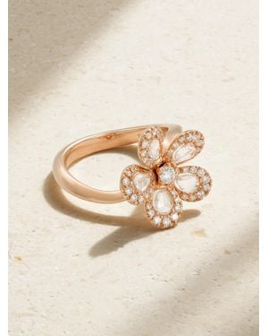 David Morris Bague En Or Rose 18 Carats (750/1000) Et Diamants Miss Daisy - Neutre