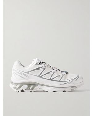 Salomon Xt-6 Gore-Tex Rubber-Trimmed Mesh Sneakers - White