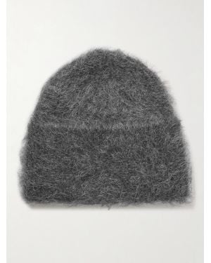TOTEME Brushed Alpaca-Blend Beanie - Grey