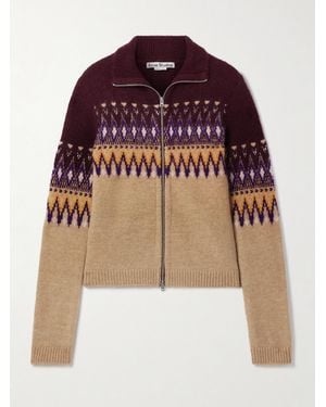Acne Studios Fair Isle Knitted Cardigan - Multicolor