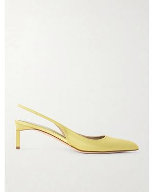 Tom Ford Satin Slingback Court Shoes - Yellow