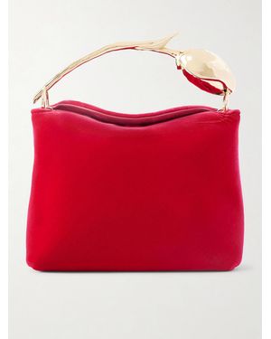Erdem Velvet Clutch Bag - Red