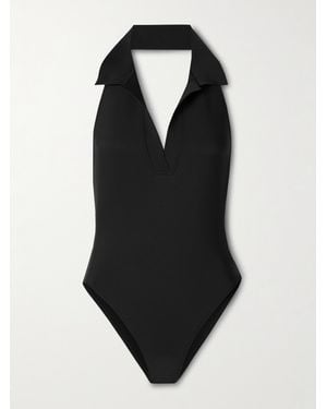Lisa Marie Fernandez Polo Neoprene Halterneck Swimsuit - Black