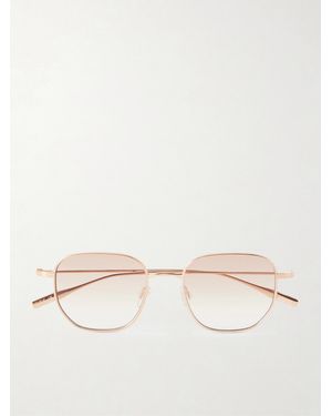 Barton Perreira Revere Square-Frame-Tone Titanium Sunglasses - Natural