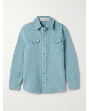 God's True Cashmere Hemd Aus Kaschmir-Tweed - Blau
