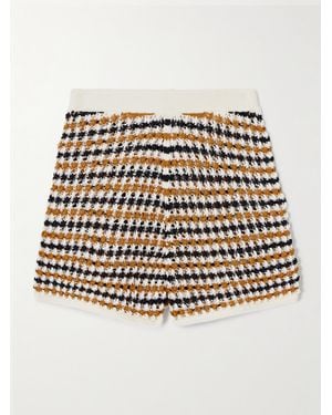 Eres Short En Coton Mélangé À Mailles Ajourées Disco - Jaune