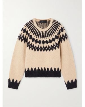Nili Lotan Pull En Alpaga Mélangé À Motif Jacquard Alena - Noir