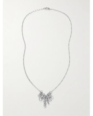 Laura Lombardi Sabbia Platinum-Plated Necklace - White