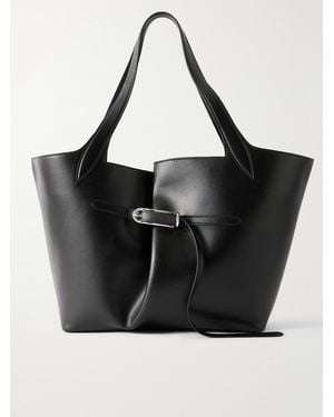 Liffner Belted Leather Tote - Black