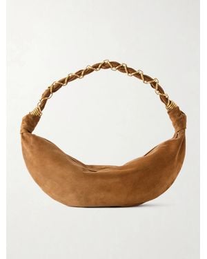 Saint Laurent Amalia Small Suede Shoulder Bag - White