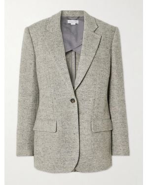 Stella McCartney Blazer Aus Einer Woll-Seidenmischung Mit Fischgratmuster - Grau