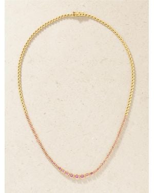 Jennifer Meyer Small 18-Karat Sapphire Tennis Necklace - Natural
