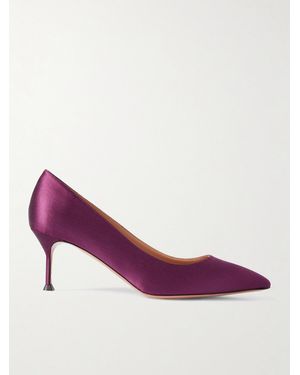 Aquazzura Purist 65 Satin Court Shoes - Purple