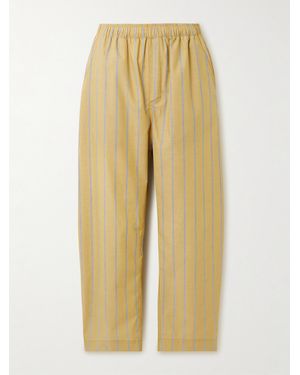 Jamie Haller The Boxer Striped Cotton-Poplin Barrel-Leg Trousers - Natural