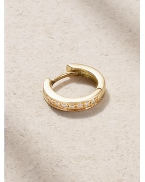 KOLOURS JEWELRY Small Einzelne Creole Aus 18 Karat Mit Diamanten - Natur