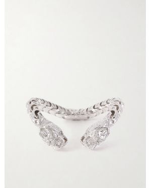 Gucci Dionysus-Tone And Crystal Cuff - Weiß