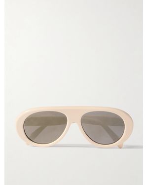 Celine Aviator-Style Acetate Sunglasses - Natural