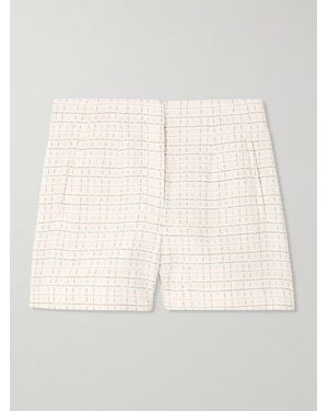 Veronica Beard Jazmin Cotton-Tweed Shorts - Natural
