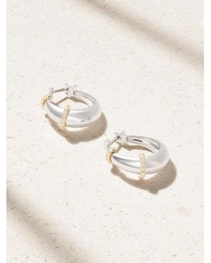 L'Atelier Nawbar Buoy 18-Karat And Diamond Hoop Earrings - Natural