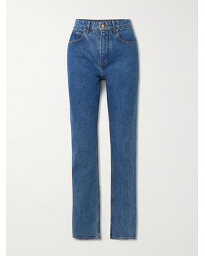 OSSOU Noon High-Rise Straight-Leg Jeans - Blau