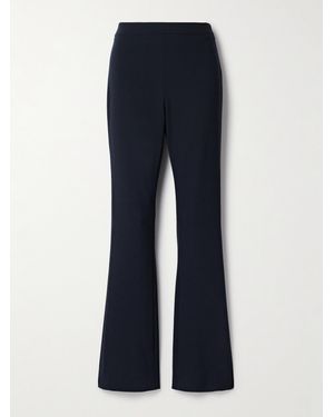 FFORME Jem Wool-Blend Crepe Flared Trousers - Blue