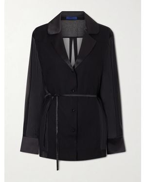 Sharon Wauchob Bretagne Belted Silk Jacket - Black