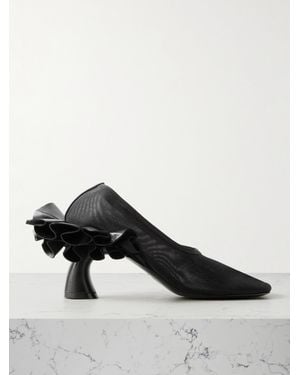 Dries Van Noten Pumps Aus Mesh Mit Lederbesätzen - Schwarz