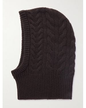 Lisa Yang Ylda Cable-Knit Cashmere Balaclava - Black